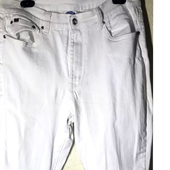 DG By Diane Gilman White Skinny Leg Jeans Size 14 - Picture 3 of 7